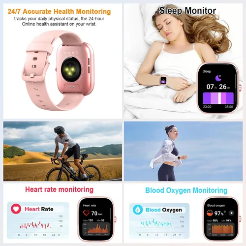 Vista 5 de Reloj inteligente (respuesta/hacer llamadas), reloj inteligente HD 2026 de 1.91 pulgadas para hombres y mujeres, más de 112 modos deportivos