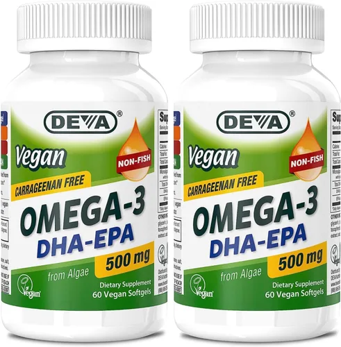 Vista 7 de DEVA Vegano Omega-3 DHA-EPA 500 MG, 60 cápsulas blandas sin gelatina