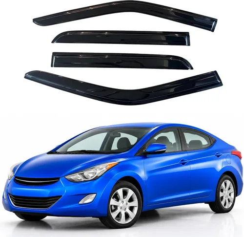 Vista 239 de Visera de ventana IG para Ford Focus Sedán y Hatchback 2012-2018, Protector de ventana lateral para lluvia y viento estilo Mugen, extra duradero