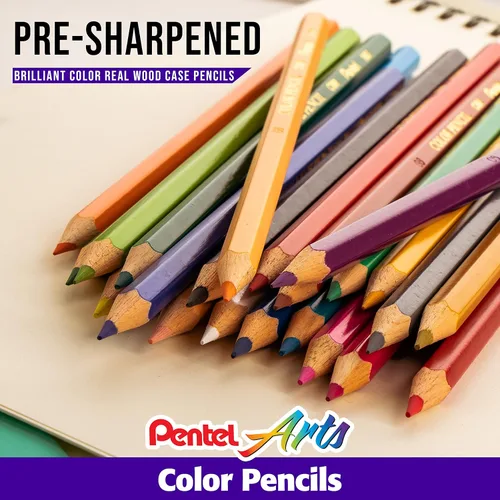 Vista 6 de Pentel Arts - Lápices de colores, colores surtidos, paquete de 36 (CB8-36)