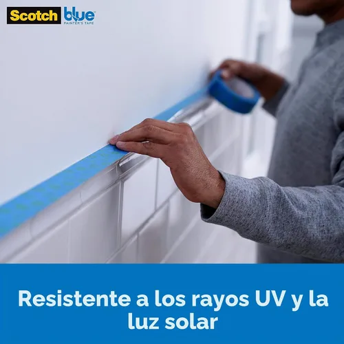 Vista 7 de Scotch Blue Sharp Lines - Cinta de pintura multisuperficie, 1.41 pulgadas x 60 yardas, 3 rollos, cinta de pintura azul que protege superficies y se