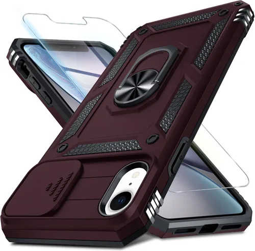 Vista 53 de Janmitta Funda para iPhone 8 Plus/7 Plus/6 Plus, Cubierta de Teléfono con Cubierta Deslizante Integrada para Lente de Cámara + Protector