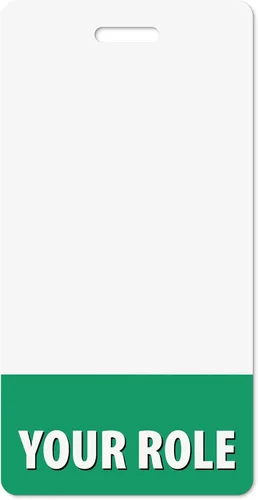Vista 25 de Personalizado Badge Buddy – en color rosa bebé – vertical – tarjeta de respaldo de doble cara – duradera y resistente al agua ideal para profesores