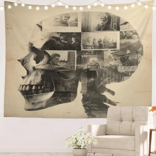 Vista 16 de Batmerry Peaceful Retreat Beautiful Landscape Polyester Tapestry, Blooming Garden Setting Lightweight Wall Hanging High-Definition Print Backdrop