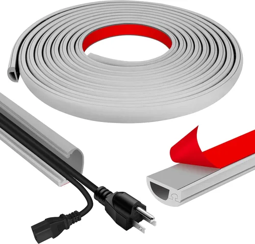 Vista 13 de Cubierta de pared para cable, 39 pulgadas, autoadhesivas, para cables en la pared, cable de extensión para piso, TV montada, cavidad del hogar