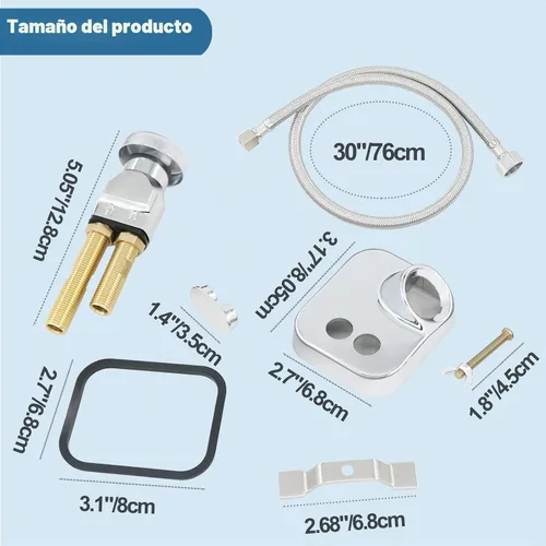 Vista 5 de Kit de rompedor de vacío de tazón de champú 7 piezas de repuesto para fregadero de salón