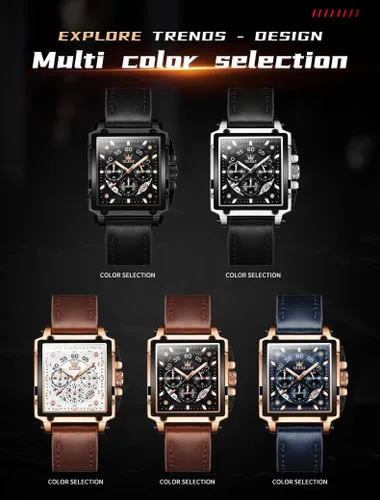 Vista 6 de OLEVS Elegante reloj de pulsera para hombre, correa de silicona, cronógrafo de acero inoxidable Pro Diver, reloj cronógrafo de fecha impermeable