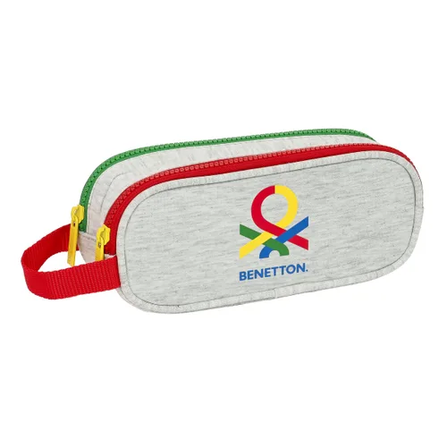 Vista 2 de Portatodo Doble Benetton Pop Gris (21 x 8 x 6 cm)