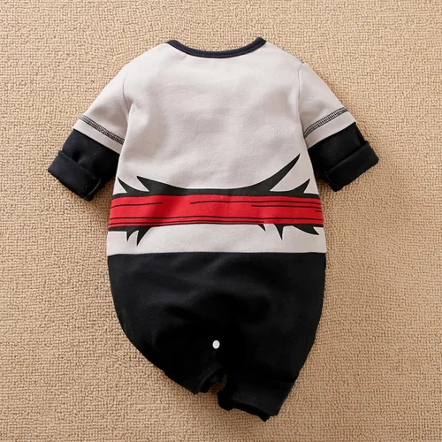 Vista 3 de RELABTABY Lindo mameluco de anime para recién nacido para Halloween cosplay ropa