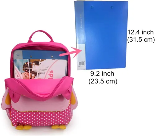Vista 4 de Yodo Mochila escolar para niños pequeños, etiqueta con nombre y correa para el pecho