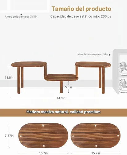 Vista 2 de Estante para plantas de esquina cóncava para interiores, soporte