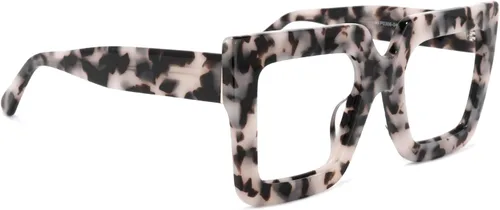 Vista 5 de Zeelool Elegantes gafas cuadradas de gran tamaño con bloqueo de luz azul para mujer, 100% protección UV400, Brandon VFP0306