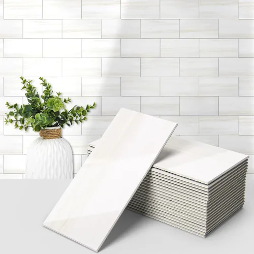 Vista 19 de Art3d Paquete de 102 protectores contra salpicaduras para despegar y pegar Piedra natural blanca