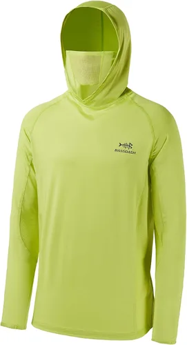 Vista 15 de Bassdash UPF 50+ Camisa de pesca de manga larga para hombre con máscara y pasamontañas UV para el cuello Verde Aqua