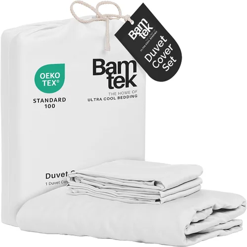 Vista 13 de Juego de funda de edredón - Funda de edredón 100% viscosa derivada de bambú, tamaño Queen, 3 piezas de funda de edredón refrescante de lujo