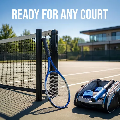 Vista 5 de Raqueta de tenis, raqueta de tenis para entrenador de tenis solo, cómodo agarre antideslizante equipo de entrenamiento práctica para verano