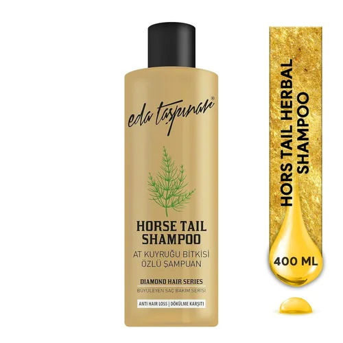 Vista 2 de Eda Taspinar - Champú de hierbas de cola de caballo para cabello seco y dañado, fórmula reparadora para un crecimiento más rápido, cabello más