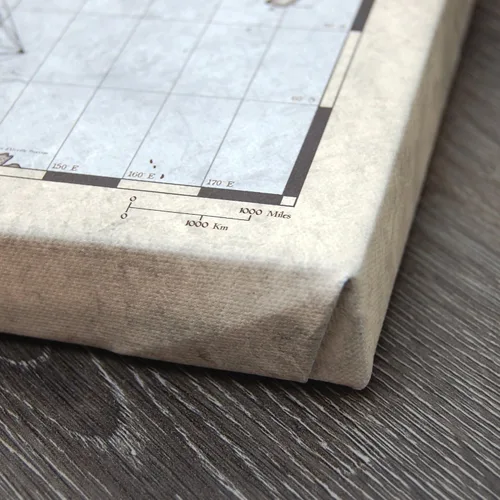 Vista 6 de Mapa de viaje del mundo Push Pin - Vintage rústico - Fabricado en Ohio, Estados Unidos