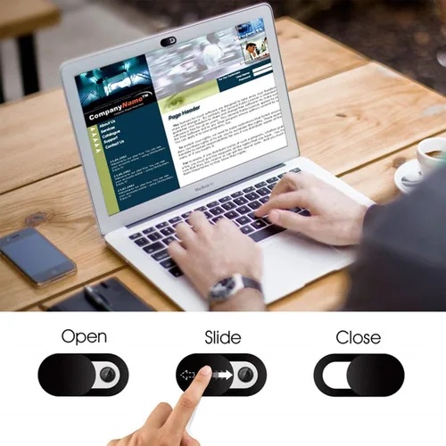 Vista 4 de Cubierta deslizante para cámara web (6 unidades), cubierta de cámara ultradelgada para cámara, cubierta de privacidad para laptop, teléfono celular