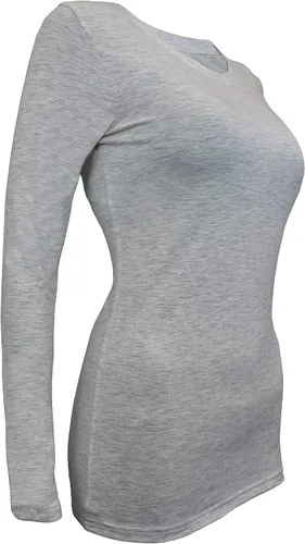 Vista 57 de Natural Uniforms Camiseta Under Scrub para mujer, cuello redondo, manga larga, paquete de 3, paquete múltiple de 3