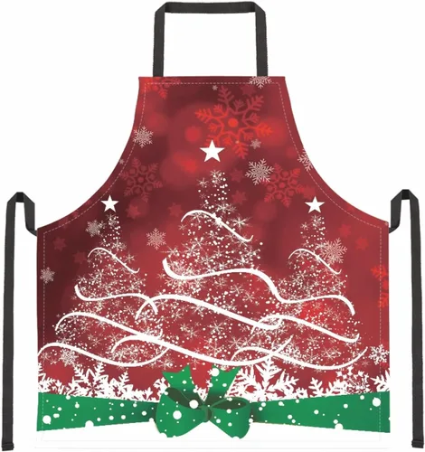 Vista 67 de Dreaweet Delantal de cocina unisex con cuello ajustable de Navidad