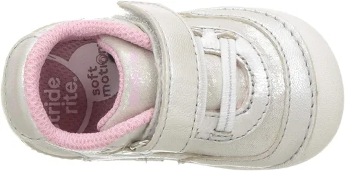 Vista 5 de Stride Rite Soft Motion - Tenis casuales Jazzy para bebés y niñas pequeñas Oro Rosa