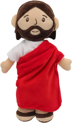 Vista 8 de Yelakey Muñeco de peluche de Jesús marrón de 11.8 pulgadas, guardián, bautizo, peluche, juguete de Salvador, regalos para la iglesia, escuela