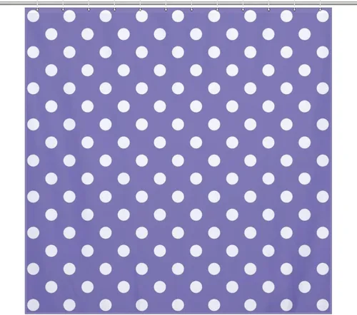 Vista 18 de Juego de 3 alfombras de baño con diseño de lunares, color azul aguamarina, antideslizante, con contorno en forma de U y tapa de inodoro