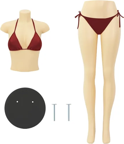 Vista 3 de Maniquí femenino de cuerpo completo de 63", maniquí de exhibición de estilo brasileño con base de metal para tiendas de ropa minorista