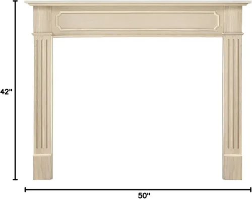 Vista 7 de Pearl Mantels ARYB50111 - Mantel envolvente de madera de estilo transitorio, 50 pulgadas de ancho x 42 pulgadas de alto, sin terminar