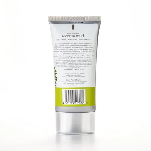 Vista 2 de Wild Ferns Nueva Zelanda Rotorua Mud and Lime Blossom Crema de lavado facial 4.4 fl oz