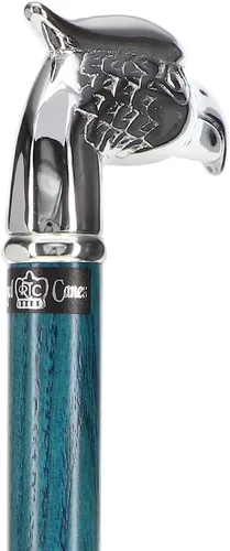 Vista 3 de Royal RC Canes Bastón para caminar con águila cromada de alta calidad, bastón y palo patriótico de mezclilla azul para hombres y mujeres, 37.5