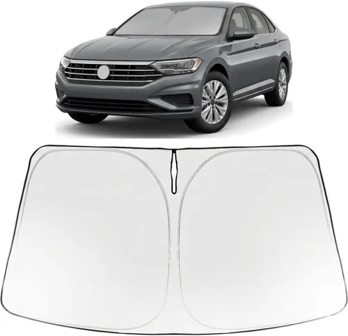Vista 76 de Proadsy Parasol para parabrisas Rivian R1S 2022-2025 2026 de 4 capas plegable, protector de parasol frontal que bloquea los rayos UV, mantiene