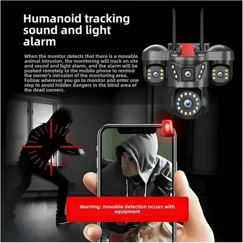 Vista 5 de Lens PTZ Outdoor WiFi Surveillance IP Camera UK