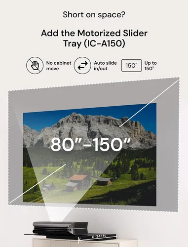 Vista 5 de AWOL VISION LTV-2500 Proyector láser triple de 4K UHD de proyección ultracorta con Dolby Vision y Atmos, 3D activo, 150", HDR10+, Proyector láser TV