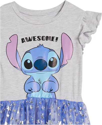 Vista 2 de Disney Stitch Ruffle Sleeve Tulle Dress-Girls Sizes 4-16