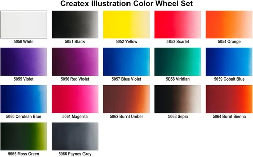 Vista 2 de Createx Colors 5080-01 Createx Illustration Juego de ruedas de color, 1 oz.