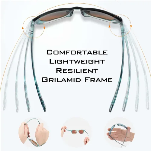 Vista 6 de KastKing Tazlina Polarized Sport Sunglasses for Men and Women, Ideal for Driving Fishing Cycling and Running,UV Protection