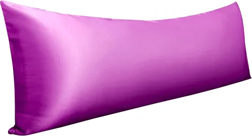 Vista 136 de NTBAY Paquete de 2 fundas de almohada estándar de satén para cabello y piel, lujosas y sedosas fundas de almohada con cierre de sobre, 20 x 26