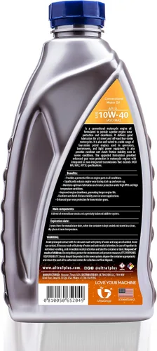Vista 2 de 4T 10W-40 Aceite de motocicleta convencional JASO MA2 API SL 6 Cuartos