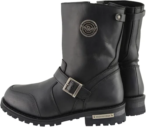 Vista 6 de Milwaukee Leather MBM9090 - Botas de motocicleta para hombre, de 9 pulgadas, con protector de palanca de cambios