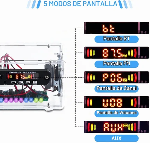 Vista 6 de MiOYOOW Kit de altavoz Bluetooth DIY con radio FM para uso escolar