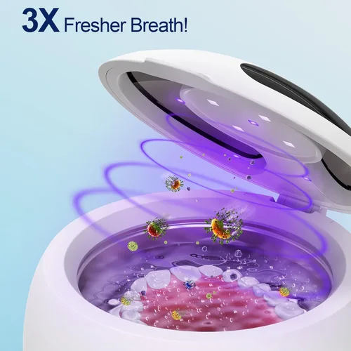 Vista 4 de Máquina limpiadora ultrasónica de retenedores 2025 – Limpiador de dentaduras postizas de 45 kHz para protectores nocturnos y bucales – Limpiador