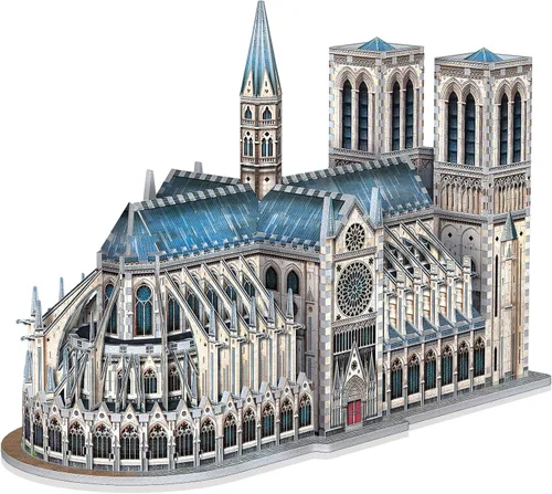 Vista 3 de Wrebbit3D Notre-Dame de Paris 3D Puzzle 830 piezas de rompecabezas Colección de castillos y catedrales