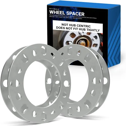 Vista 21 de Accesorios de Rueda Partes 2 Piezas Espaciadores de Rueda Fundidos a Presión 12mm 1/2" de Grosor Se Adaptan a Patrones de Pernos 5x135mm 5x139.7mm