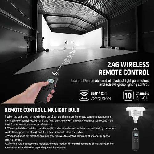 Vista 6 de NEEWER Kit de iluminación de caja de luz equivalente a 900 W de 24 x 24 pulgadas con soportes de trípode, bombillas LED bicolor de 45 W de 2.4 G