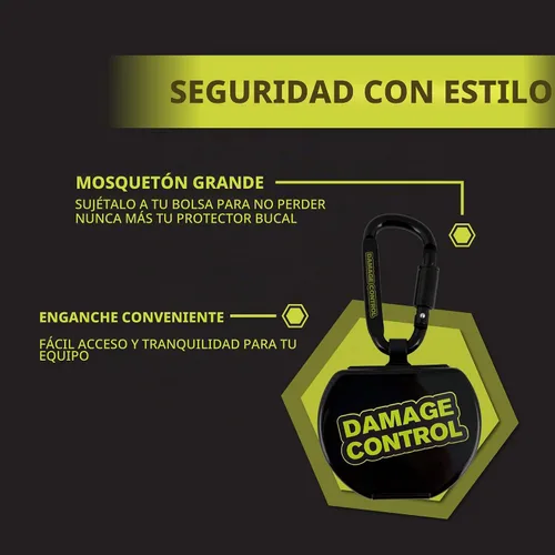 Vista 2 de DAMAGE CONTROL Funda protectora bucal ventilada con clip de mosquetón