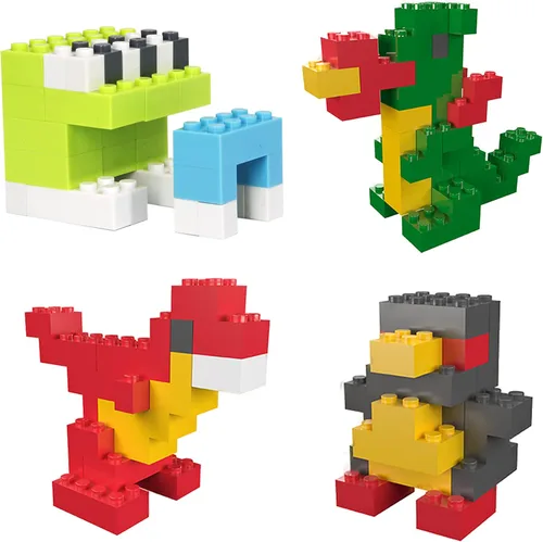 Vista 10 de PicassoTiles Juego de 200 piezas de bloques de construcción de ladrillos de construcción grandes, juego de ladrillos STEM, juego de aprendizaje