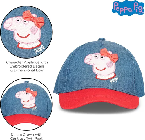 Vista 3 de Hasbro Gorra de béisbol para niñas, Peppa Pig ajustable, para niños de 2 a 4 años