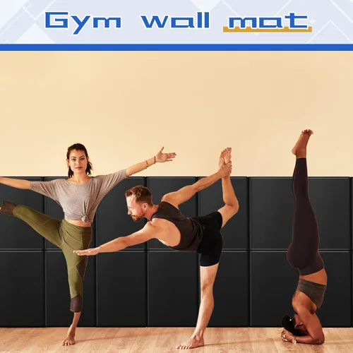 Vista 6 de Liliful 1 almohadilla de pared para gimnasio, duradera, impermeable, para cancha de baloncesto, con cinta adhesiva de doble cara para seguridad